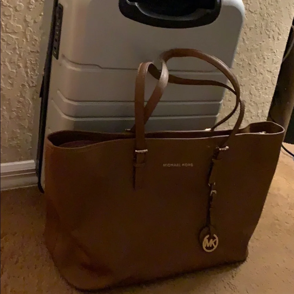 Michael Kors Brown Leather Tote Bag